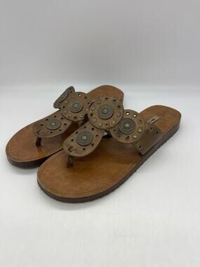 Metro 7 Sandals Phoebe 7584020 Brown Leather Size 9